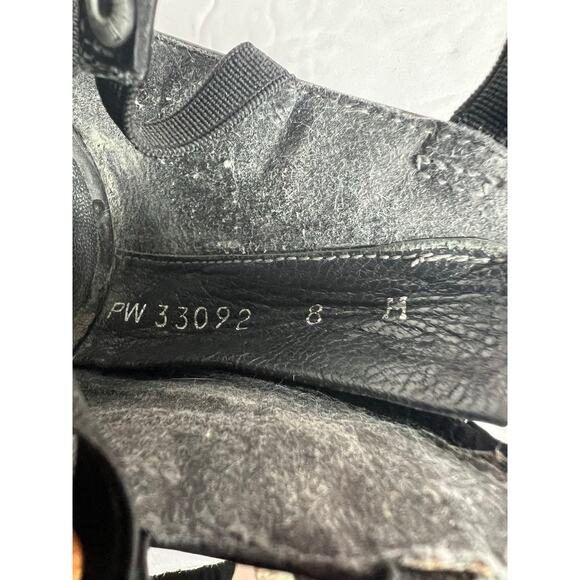 STUART WEITZMAN OUTBOUND BLACK LEATHER GLADIATOR STRAPPY HEEL SANDAL SZ 8M - Picture 11 of 12